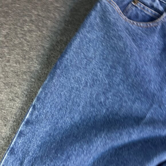 vtg womans TALBOTS Mom Jeans Sz 12 Blue High Rise 100% Cotton Straight 90s y2k - Picture 2 of 13